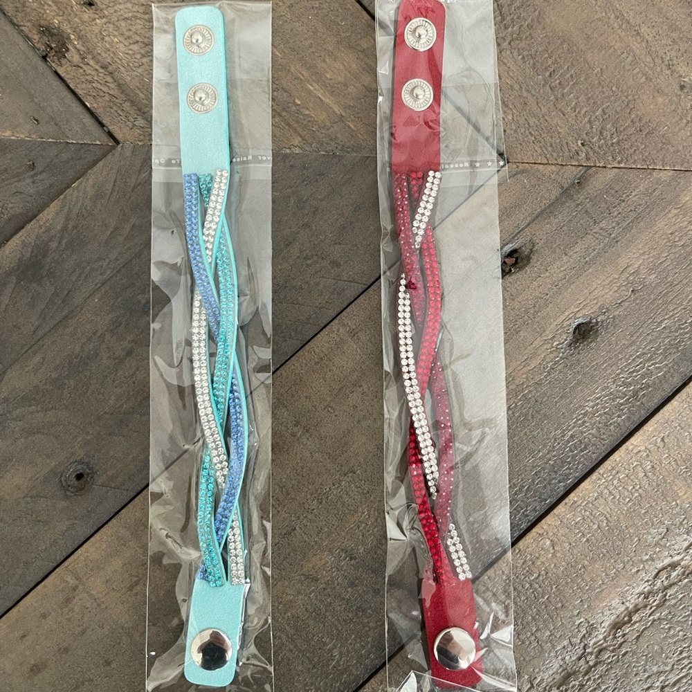 2 Brand New Rhinestone Bracelets